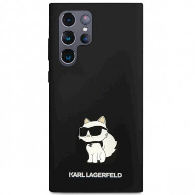 Karl Lagerfeld Silicone Choupette dėklas Samsung Galaxy S24 Ultra - Juodas 2