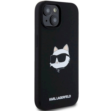 Karl Lagerfeld Silicone Choupette Head MagSafe dėklas iPhone 15 Plus / 14 Plus - Juodas 3