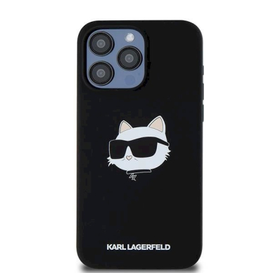 Karl Lagerfeld Silicone Choupette Head MagSafe dėklas iPhone 15 Pro - Juodas 2