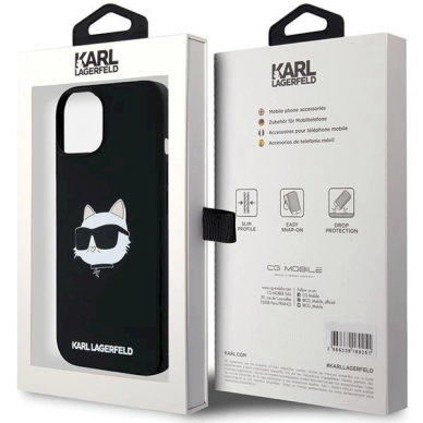 Karl Lagerfeld Silicone Choupette Head MagSafe dėklas iPhone 15/14/13 - Juodas 7