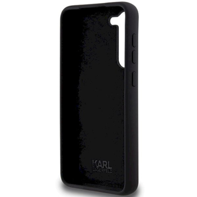 Originalus Karl Lagerfeld Dėklas Silicone Choupette Metal PinSamsung Galaxy S23+ - Juodas 6