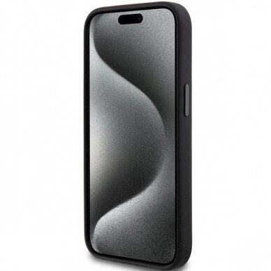 Karl Lagerfeld Silicone Choupette Metal Pin dėklas skirtas iPhone 15 - Juodas 4