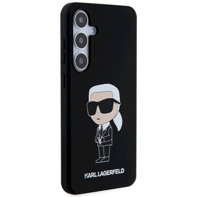 Originalus Karl Lagerfeld Dėklas Silicone IkonikSamsung Galaxy S24 - Juodas 3