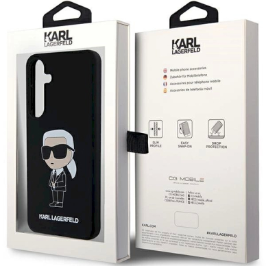 Originalus Karl Lagerfeld Dėklas Silicone IkonikSamsung Galaxy S24 - Juodas 7