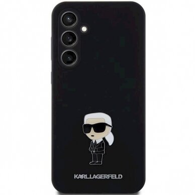 Dėklas Karl Lagerfeld Silicone Ikonik Metal Pin case for Samsung Galaxy S23 FE - Juodas 2