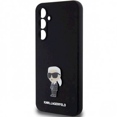 Dėklas Karl Lagerfeld Silicone Ikonik Metal Pin case for Samsung Galaxy S23 FE - Juodas 5