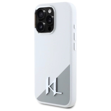 Dėklas Karl Lagerfeld Silicone Initial Logo  iPhone 16 Pro Max - Baltas 1