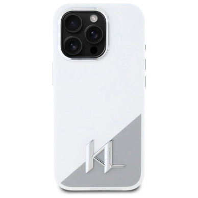 Dėklas Karl Lagerfeld Silicone Initial Logo  iPhone 16 Pro Max - Baltas 2