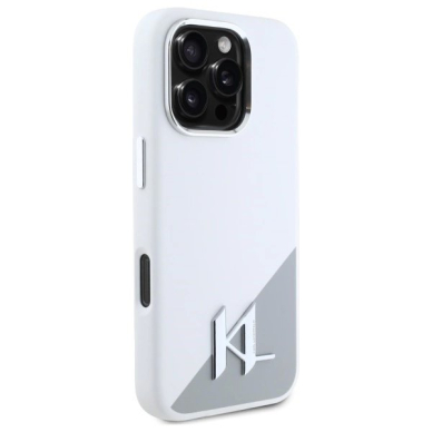 Dėklas Karl Lagerfeld Silicone Initial Logo  iPhone 16 Pro Max - Baltas 3