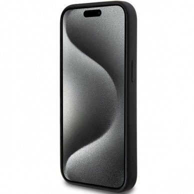 Karl Lagerfeld Silicone Karl Script dėklas skirtas iPhone 15 - Juodas 3