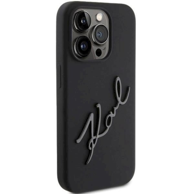 Karl Lagerfeld Silicone Karl Script dėklas skirtas iPhone 15 Pro - Juodas 3