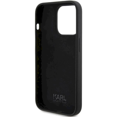 Karl Lagerfeld Silicone Karl Script dėklas skirtas iPhone 15 Pro - Juodas 6