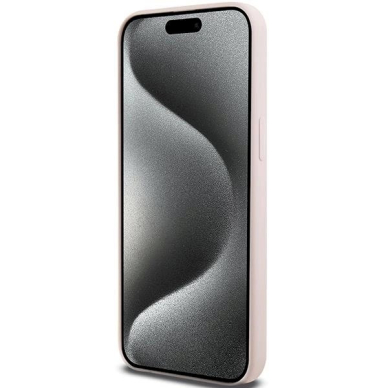 Karl Lagerfeld Silicone Karl Script dėklas skirtas iPhone 15 Pro Max - Rožinis 4