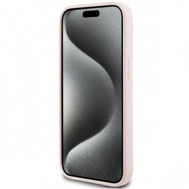 Karl Lagerfeld Silicone Karl Script dėklas skirtas iPhone 15 - Rožinis 4
