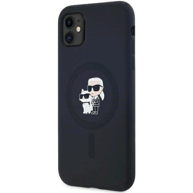 Karl Lagerfeld Silicone Karl Choupette MagSafe dėklas iPhone 11 / Xr - Juodas 1