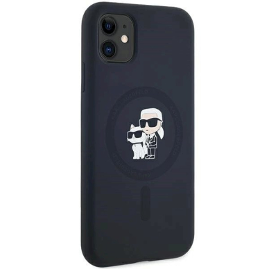 Karl Lagerfeld Silicone Karl Choupette MagSafe dėklas iPhone 11 / Xr - Juodas 3