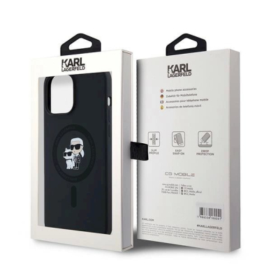 Karl Lagerfeld Silicone Karl Choupette MagSafe dėklas iPhone 13 Pro / 13 - Juodas 7