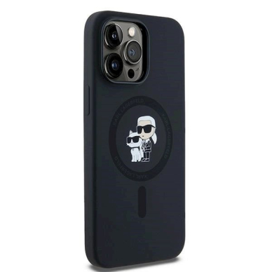 Karl Lagerfeld Silicone Karl Choupette MagSafe dėklas iPhone 14 Pro - Juodas 3