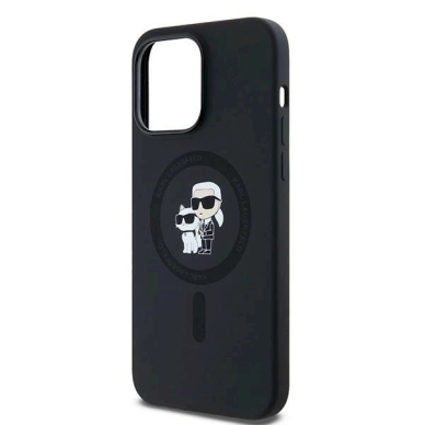 Karl Lagerfeld Silicone Karl Choupette MagSafe dėklas iPhone 14 Pro - Juodas 5