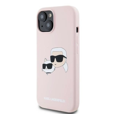 Karl Lagerfeld Silicone Karl Choupette MagSafe dėklas iPhone 15 / 14 / 13 - Rožinis 1