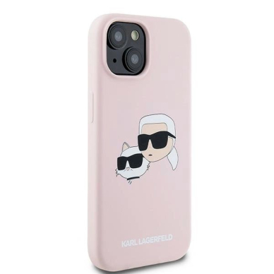 Karl Lagerfeld Silicone Karl Choupette MagSafe dėklas iPhone 15 / 14 / 13 - Rožinis 3