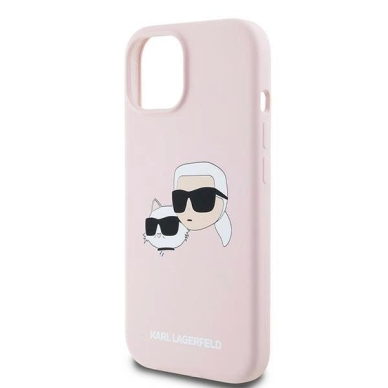 Karl Lagerfeld Silicone Karl Choupette MagSafe dėklas iPhone 15 / 14 / 13 - Rožinis 5