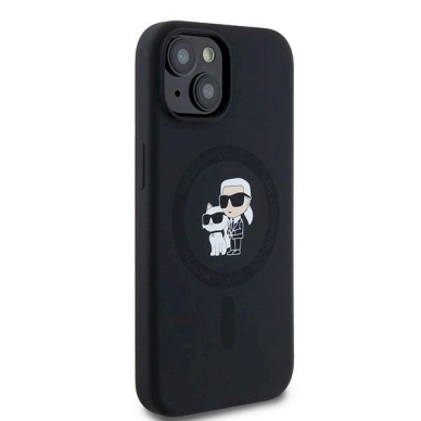 Karl Lagerfeld Silicone Karl Choupette MagSafe dėklas iPhone 15 Plus / 14 Plus - Juodas 3