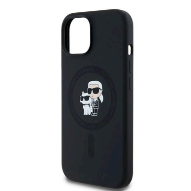 Karl Lagerfeld Silicone Karl Choupette MagSafe dėklas iPhone 15 Plus / 14 Plus - Juodas 5