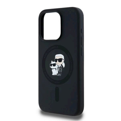 Karl Lagerfeld Silicone Karl Choupette MagSafe dėklas iPhone 15 Pro - Juodas 5