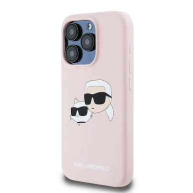 Karl Lagerfeld Silicone Karl Choupette MagSafe dėklas iPhone 15 Pro Max - Rožinis 1