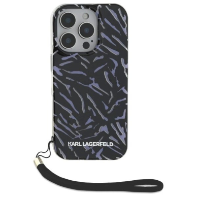 Dėklas Karl Lagerfeld Zebra With Cord iPhone 16 Pro  - Violetinis 1