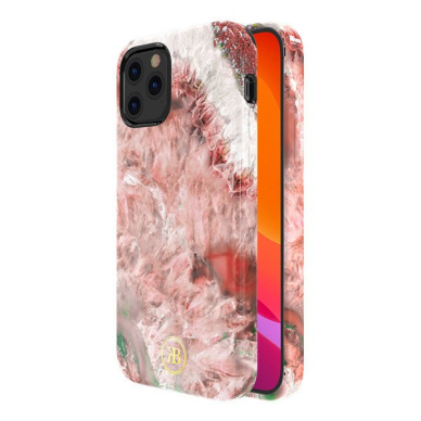 Kingxbar Agate Serijos Dėklas Dekoruotas Agato Raštu Iphone 12 Mini Raudonas 1