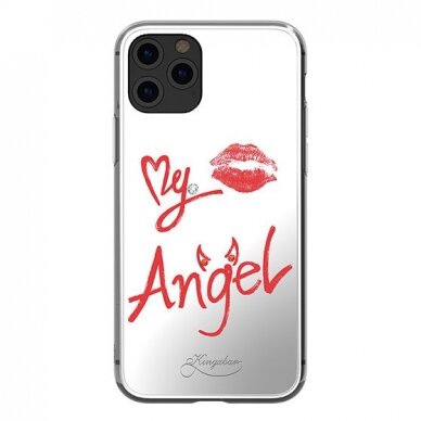 Dėklas Su Tikrais Swarovski Kristalais "Kingxbar Angel Mirror" Iphone 11 Pro Max Permatomas