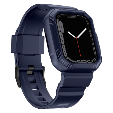 Apyrankė Kingxbar CYF106 2in1 strap for Apple Watch SE, 9, 8, 7, 6, 5, 4, 3, 2, 1 (41, 40, 38 mm) Mėlynas 1