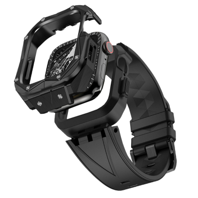 Apyrankė Kingxbar CYF140 2in1 Apple Watch Ultra, SE, 9, 8, 7, 6, 5, 4, 3, 2, 1 (49, 45, 44, 42 mm) Sidabrinė 1