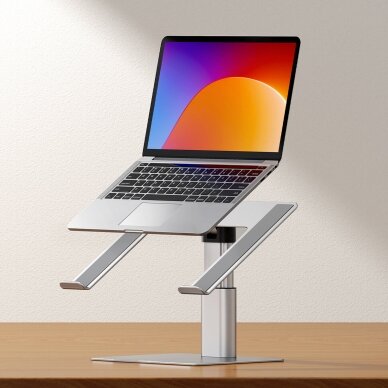 Laikiklis Baseus Metal Adjustable Laptop Stand Sidabrinis 15