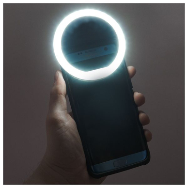 [Užsakomoji prekė] Lampa pentru Telefon Circulara - Techsuit Ring Light (RL-01) - Baltos spalvos 2