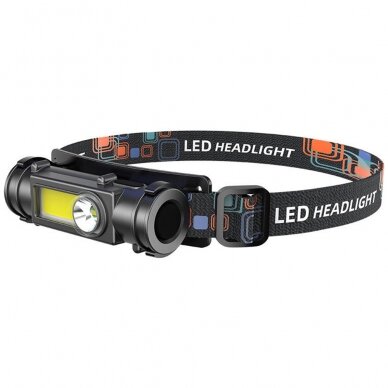 [Užsakomoji prekė] Švieselė Cap XPG, COB, LED - Techsuit (HL-B-04) - Juodas