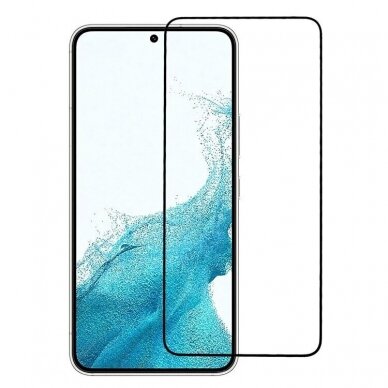 LCD apsauginis stikliukas 2.5D Perfectionists Samsung S911 S23 5G lenktas juodas