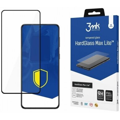 LCD apsauginis stikliukas 3MK Hard Glass Max Lite Xiaomi Redmi Note 12 Pro/12 Pro+ juodas