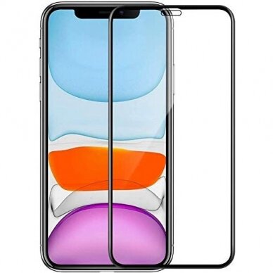 Lcd Apsauginis Stikliukas 5D Cold Carving Apple Iphone Xr/11 Juodas