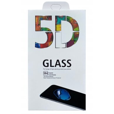 Lcd Apsauginis Stikliukas 5D Full Glue Huawei P10 Lenktas Juodas  1
