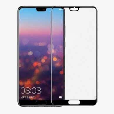 Lcd Apsauginis Stikliukas 9D Full Glue Huawei P20 Pro Juodas