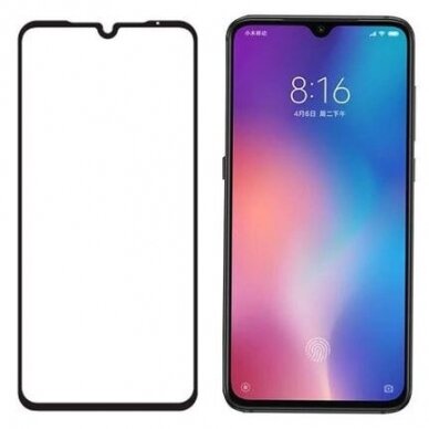 Lcd Apsauginis Stikliukas 9D Full Glue Xiaomi Redmi 9 Juodas