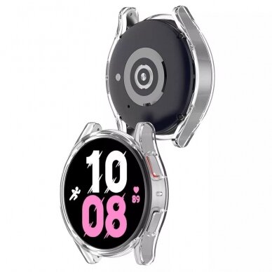 LCD apsauginis stikliukas/dėklas 360 degree cover Samsung Watch Active 2 skaidrus