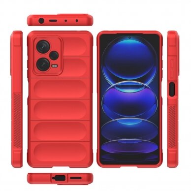 Dėklas Magic Shield Xiaomi Redmi Note 12 Pro+ flexible armored cover Raudonas 12