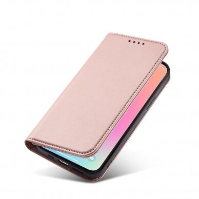 Dėklas Magnet Card Case for iPhone 14 Plus Rožinis 11