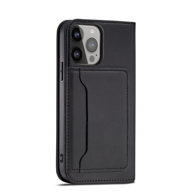 Dėklas Magnet Card Case for iPhone 14 Pro Juodas 10