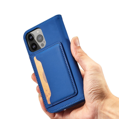 Dėklas Magnet Card Case for iPhone 14 Pro Mėlynas 5