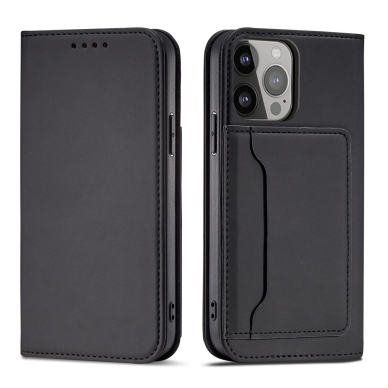 Dėklas Magnet Card Case for iPhone 14 Pro Max Juodas